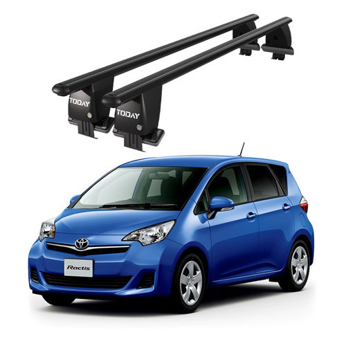 Royal Toyota Ractis / Verso S (2010-2017) Uyumlu Siyah Kilitli Ara Atkı Port Bagaj Tavan Barı