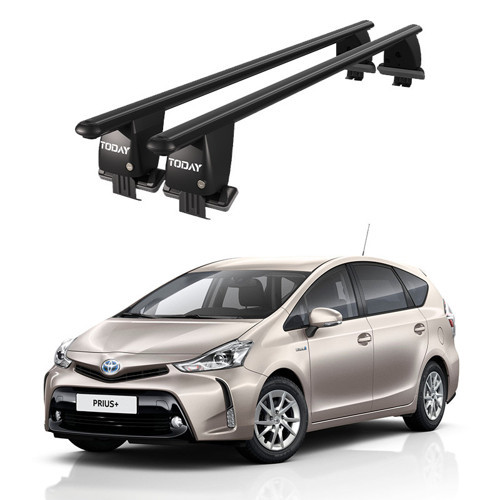 Royal Toyota Prius + / Prius v(2011 ve Sonrası) Uyumlu Siyah Kilitli Ara Atkı Port Bagaj Tavan Barı