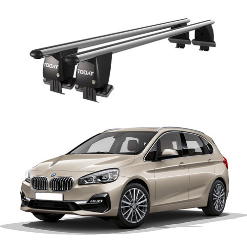 Royal Bmw 2 Serisi (F45) (2014 ve Sonrası) Uyumlu Gri Kilitli Ara Atkı Port Bagaj Tavan Barı