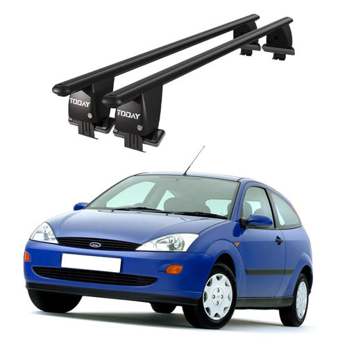Royal Ford Focus I (1998 - 2005) Uyumlu Siyah Kilitli Ara Atkı Port Bagaj Tavan Barı