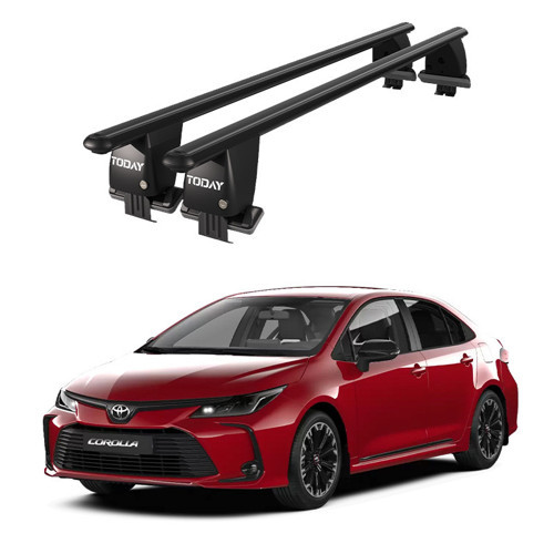 Royal Toyota Corolla (2018 ve Sonrası) Uyumlu Siyah Kilitli Ara Atkı Port Bagaj Tavan Barı