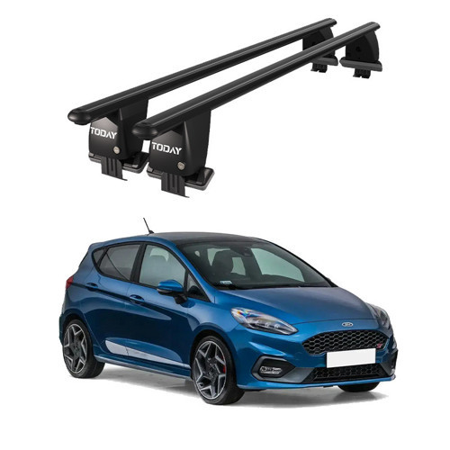 Royal Ford Fiesta VII (2017 ve Sonrası) Uyumlu Siyah Kilitli Ara Atkı Port Bagaj Tavan Barı