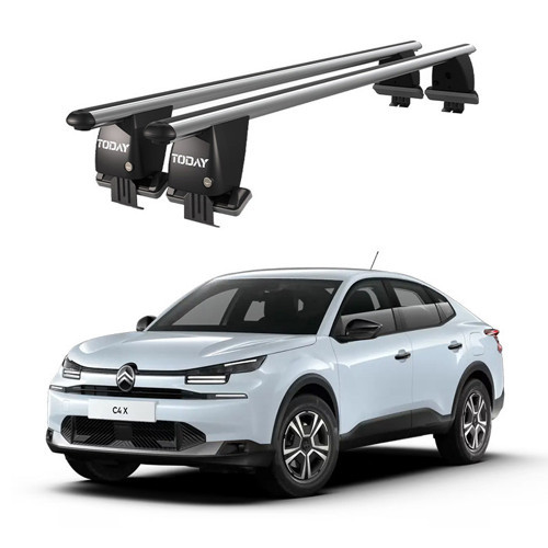 Royal Citroen C4X / E C4X (2022 ve Sonrası) Uyumlu Gri Kilitli Ara Atkı Port Bagaj Tavan Barı