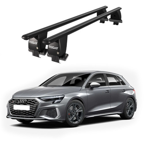 Royal Audi A3 (2020 ve Sonrası) Uyumlu Siyah Kilitli Ara Atkı Port Bagaj Tavan Barı