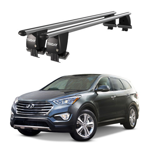 Royal Hyundai Maxcruz / Santa Fe (2012-2018) Uyumlu Gri Kilitli Ara Atkı Port Bagaj Tavan Barı