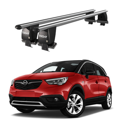Royal Opel Crossland X (2017-2020) Uyumlu Gri Kilitli Ara Atkı Port Bagaj Tavan Barı
