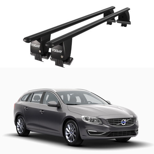 Royal Volvo V60 (2010-2011) Uyumlu Siyah Kilitli Ara Atkı Port Bagaj Tavan Barı