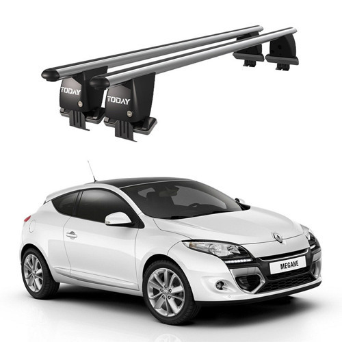 Royal Renault Megane (2009 ve Sonrası) Uyumlu Gri Kilitli Ara Atkı Port Bagaj Tavan Barı