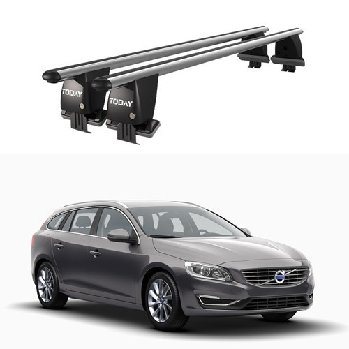 Royal Volvo V60 (2010-2011) Uyumlu Gri Kilitli Ara Atkı Port Bagaj Tavan Barı