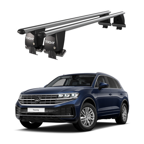 Royal Volkswagen Touareg (2018 ve sonrası) Uyumlu Gri Ara Atkı Port Bagaj Tavan Barı