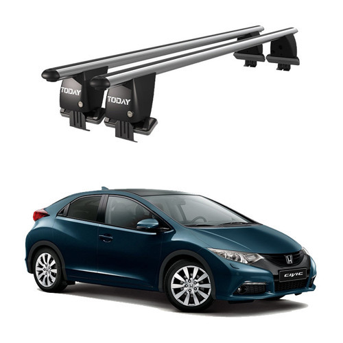 Royal Honda Civic IX (2011-2015) Uyumlu Gri Kilitli Ara Atkı Port Bagaj Tavan Barı