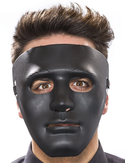 İthalat® Siyah Renk Hip Hop Anonim Jabbawockeez Dans Maskesi 18X19 Cm