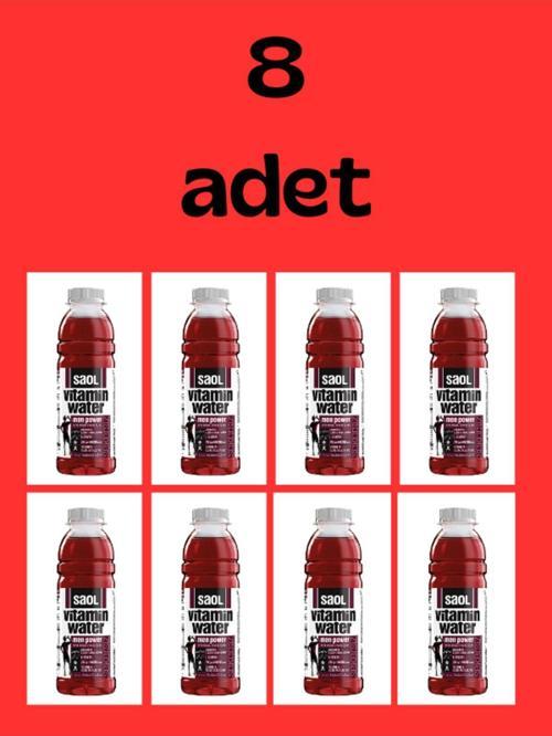 8 ADET WATER MEN POWER 500 ML VİTAMİNLİ MİNARELLİ SU