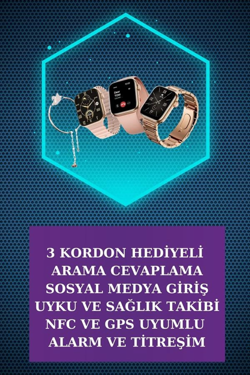 Dijital Göstergeli Powerbank Bluetooth Kulaklık Ve Yeni Nesil Amoled Ekran Akıllı Saat