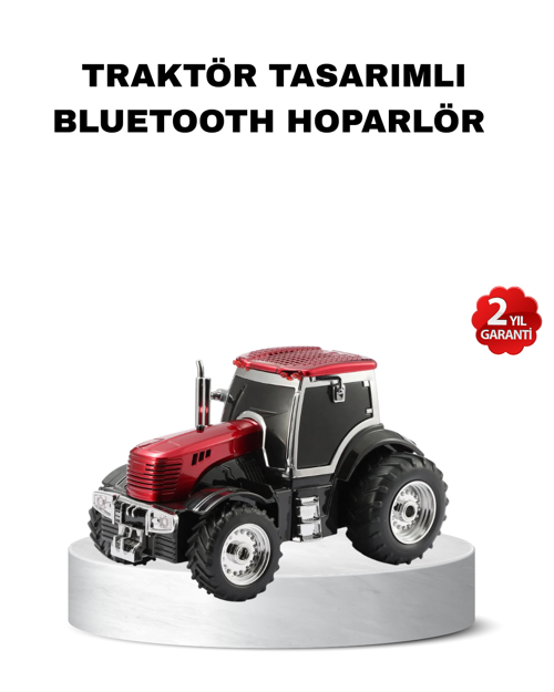 Traktör Tasarımlı Bluetooth Hoparlör 12W TWS Destekli Nostaljik Model