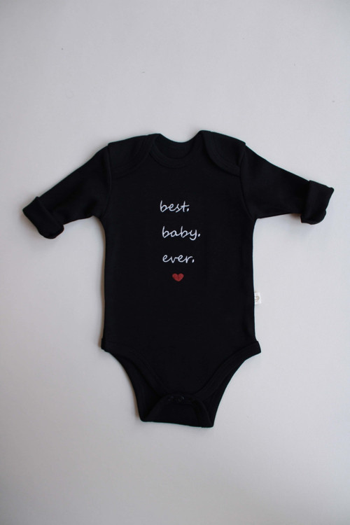Baby Nakışlı Uzun Kollu Body