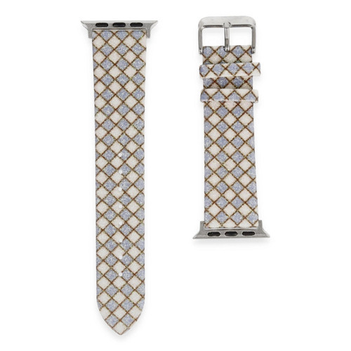 Apple Watch 42Mm Karo Motif Kordon (Saat Değildir) - Lila