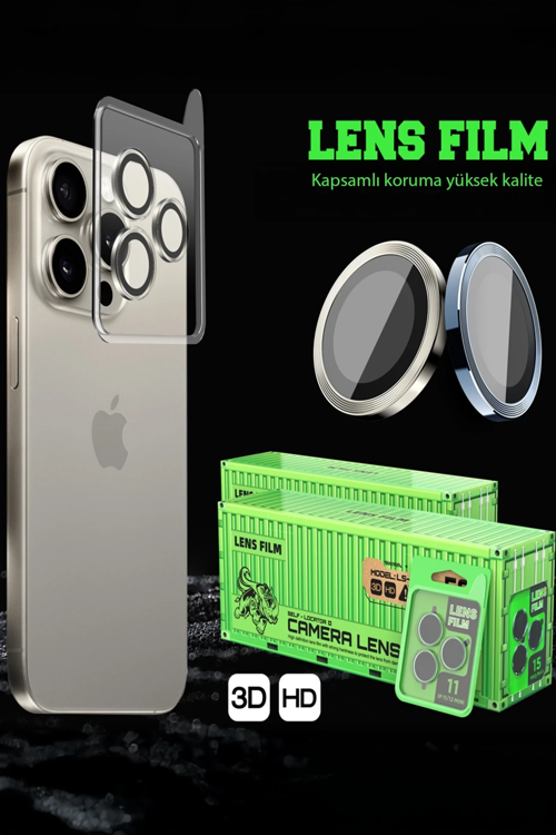 İthalat® Redmi 15C 4G Raze Metal Kamera Lens - Siyah