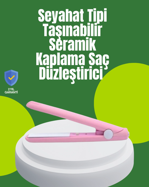 İthalat® Yüzer Plakalı Kompakt Bukle Maşası – Elastik Tutuculu, Saç Dostu Profesyonel Tasarım
