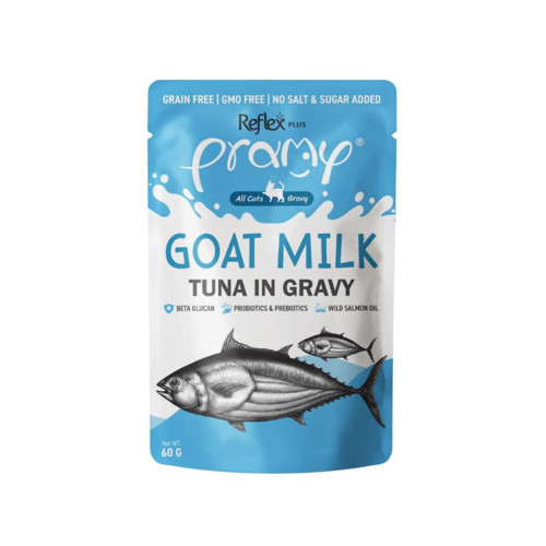 Pramy Goat Milk Sos İçinde Keçi Sütlü ve Ton Balıklı Kedi Konservesi 60 Gr
