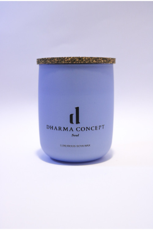 Doğal Yeşil Çay Kokulu Soya Wax Mum, Boğaz Çakra, Dekoratif Kavanoz, Ahşap Fitil, Mantar Kapak