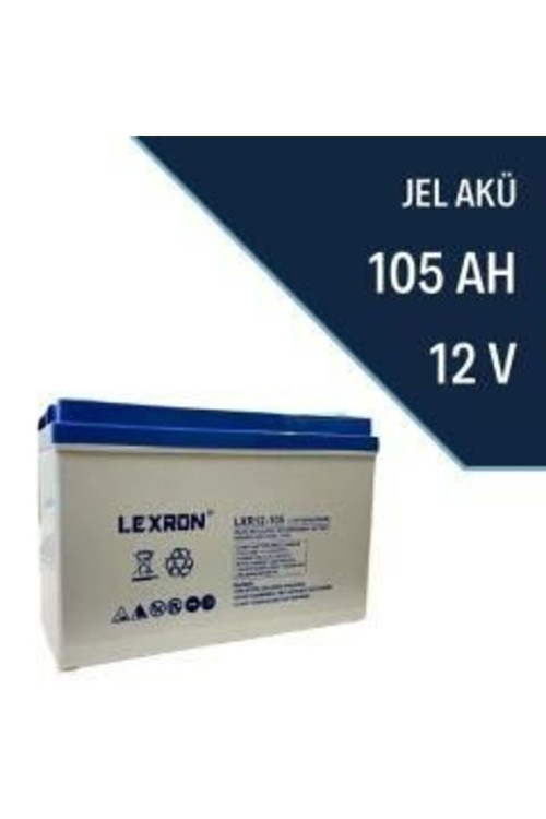 12 VOLT 105 AMPER JEL AKÜ-ÖLÇÜLER-330X171X219-30.5 KG