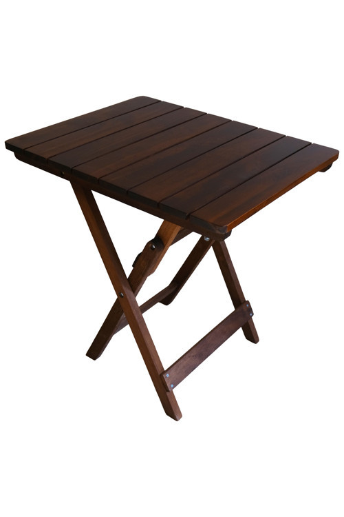 Ahşap Katlanabilir Mutfak, Balkon, Ev ve Kamp Masası 50x65 cm - Portatif Dikdörtgen Masa