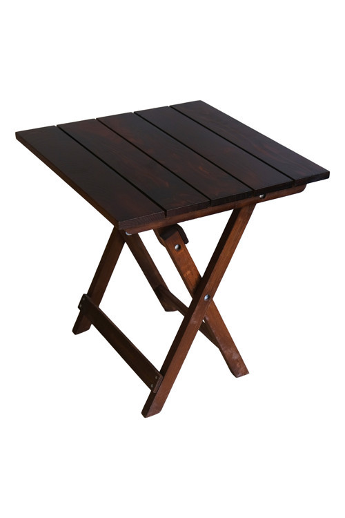 Ahşap Katlanabilir Mutfak, Balkon, Ev ve Kamp Masası 50x50 cm - Portatif Masa