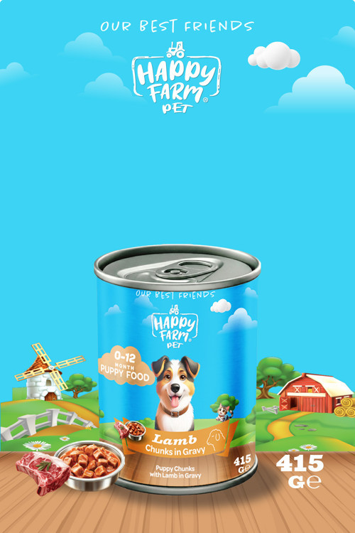 Yavru Yaş Köpek Maması Kuzu Etli 415 Gr 6 Adet