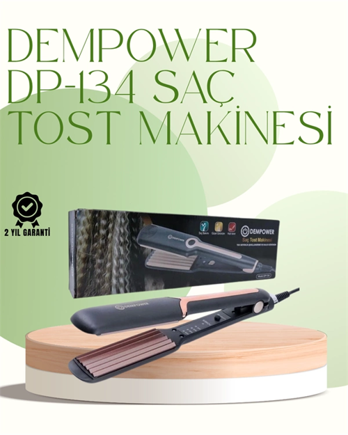 İthalat® Dp-134 Saç Tost Makinesi 220°C Isı Ayarlı, 360° Dönebilen Kablo