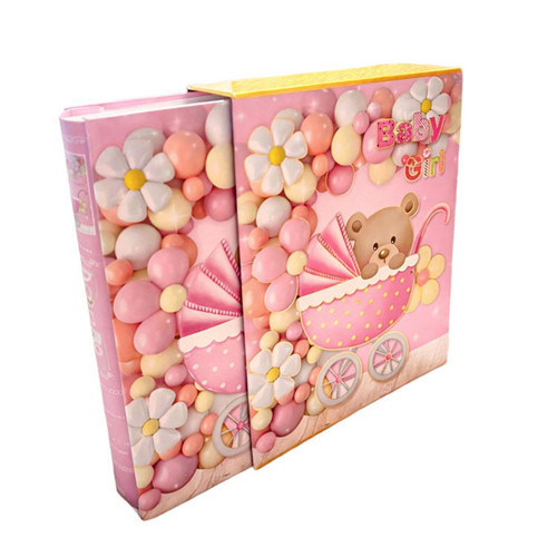 200’lük Balonlu 10x15cm Kutulu Pembe Kız Bebek Fotoğraf Albümü
