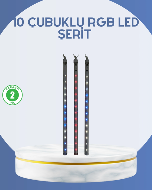 Dış Mekan Led Kayan Yıldız Işığı 10 Çubuk Aydınlatma
