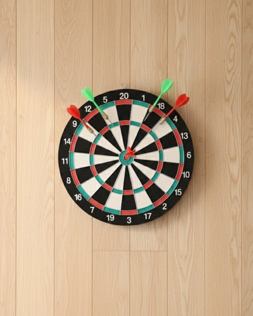17 İnç Dart Tahtası Şık Tasarım Dayanıklı Yapı Ve Dart Oku Hediyeli