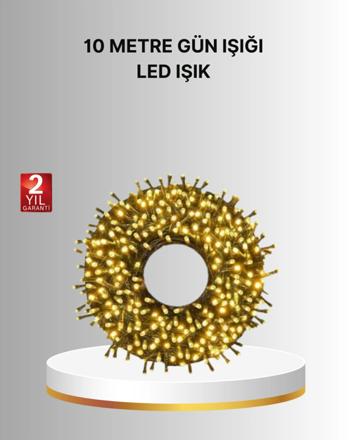 Uzun Ömürlü Led Teknolojili 10 Metre Şık Işıklı Süsleme Seti