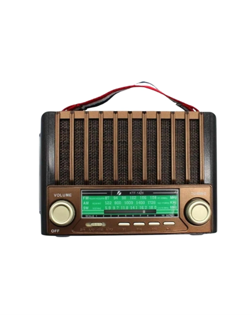 Ktf-1428 Güneş Paneli Şarjlı Nostaljik Bluetooth Hoparlör – Fm/am/sw Radyo, Usb/sd Desteği, Taşınabilir Tasarım