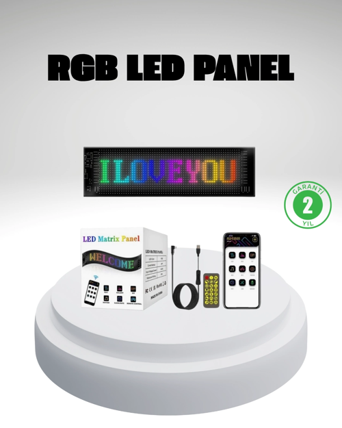 Rgb Led Panel – Mobil Uyumlu, Yazı Ve Gıf Destekli, Usb Bağlantılı Dekoratif Ekran