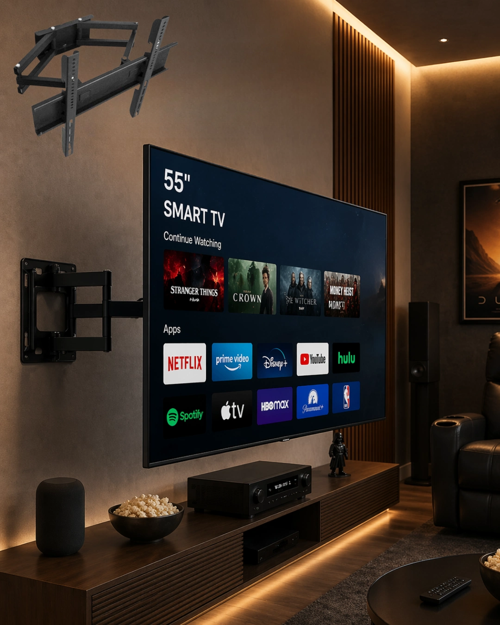 32 55 İnç Televizyon Askı Atı Duvara Monte Hareketli Tv Tutucu