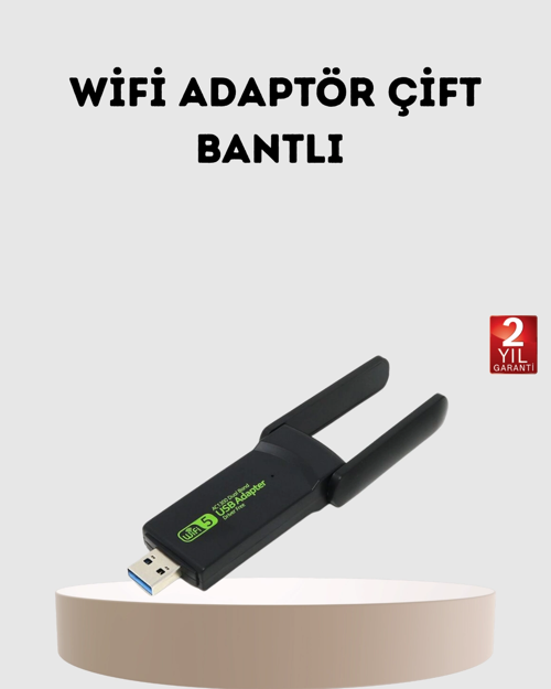 Ultratekno Dual Band Wifi Adaptör – 1200 Mbps, Usb 3.0, Çift Antenli, Geniş Kapsama Alanı Ve Yüksek Hız