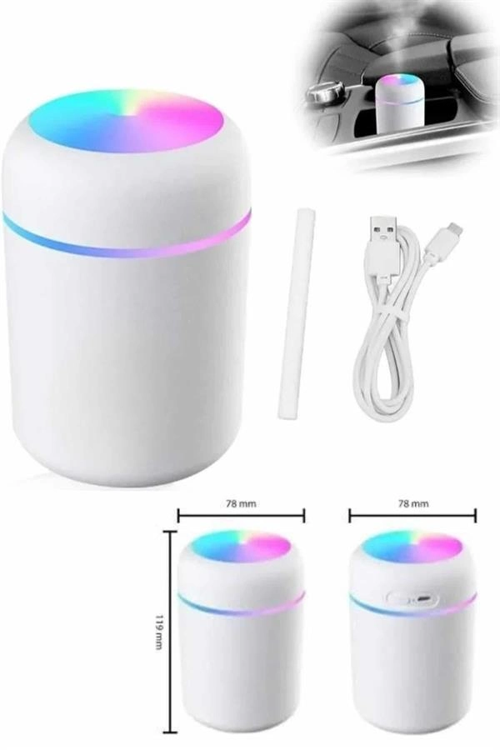 Hava Nemlendirici Buhar Makinesi Led Işıklı Usb Dekoratif Nemlendirici