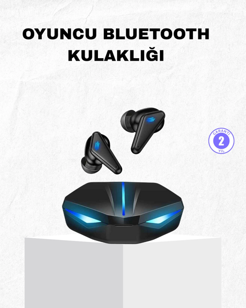 Bluetooth Kulaklık Tam Kablosuz Stereo Led Işıklı