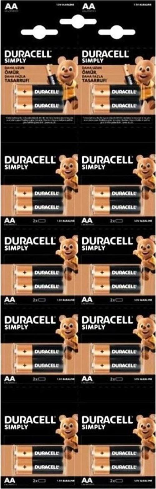 20'li Kartela 1.5 V Alkalin Aa Kalem Pil Tp:9768