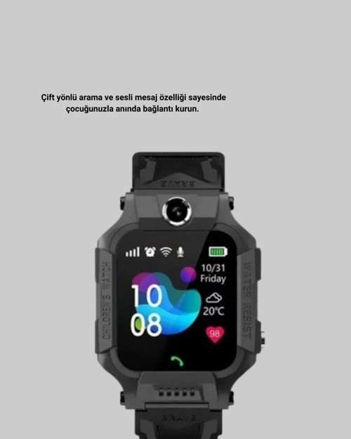 S10 Akıllı Çocuk Saati Siyah