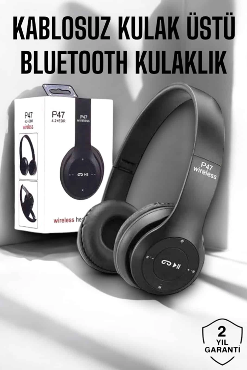 Kulak Üstü Tf Kart Ve Aux Destekli Ergonomik Bluetooth Kulaklık
