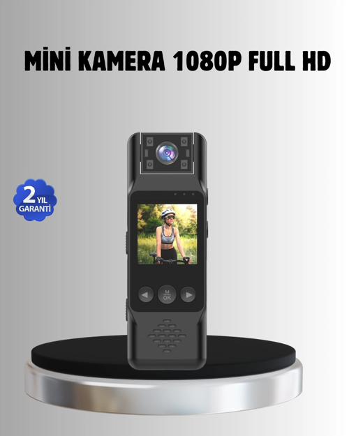 180° Döner Lensli Mini Kamera 1080p Full Hd Hareket Algılama 1200mah