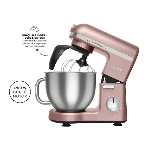 Mastermaid Chef Pro Çift Kollu Hamur Yoğurma Makinesi Rosegold 1750 W 5L