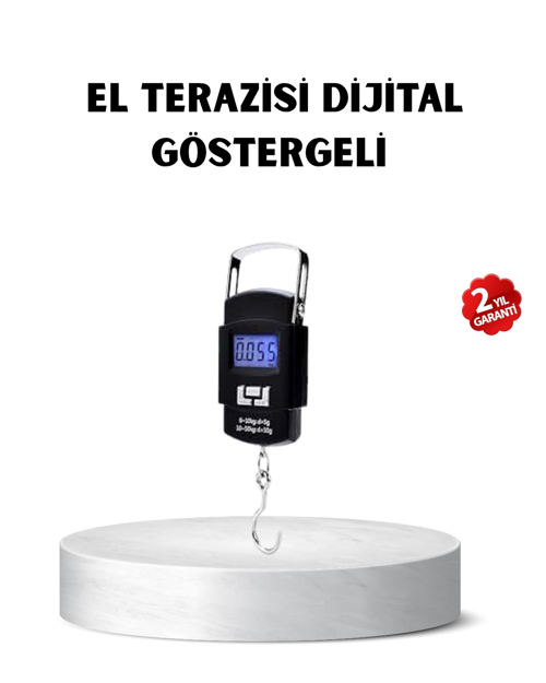 Portatif Dijital El Kantarı – Bavul, Kargo Ve Paket Tartı Cihazı 50 Kg