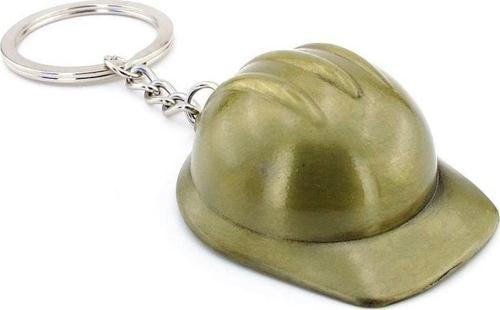 Baret Mühendis İş Kaskı Bronz Renk Metal Anahtarlık KC104