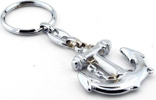 Unisex Gümüş Renk Gemici Çapa Çipa Anahtarlik Kc564