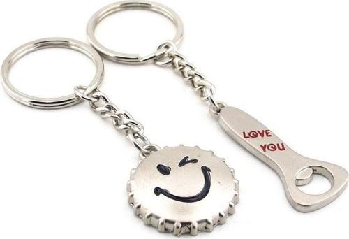 Unisex Kapak Açacak Love You Metal Anahtalik Kc605