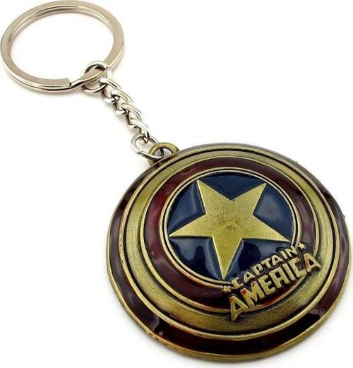 Captain America Kalkan Marvel Bronz Büyük Metal Anahtarlık KC061